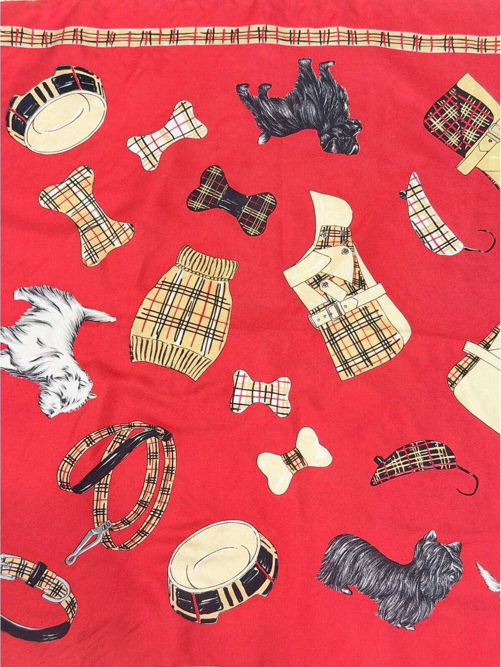 Burberry Vintage Red Nova Check Plaid Dog Breed Novelty 18.5
